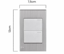 INTERRUPTOR DOBLE CONMUTABLE MERCURY STAINLESS