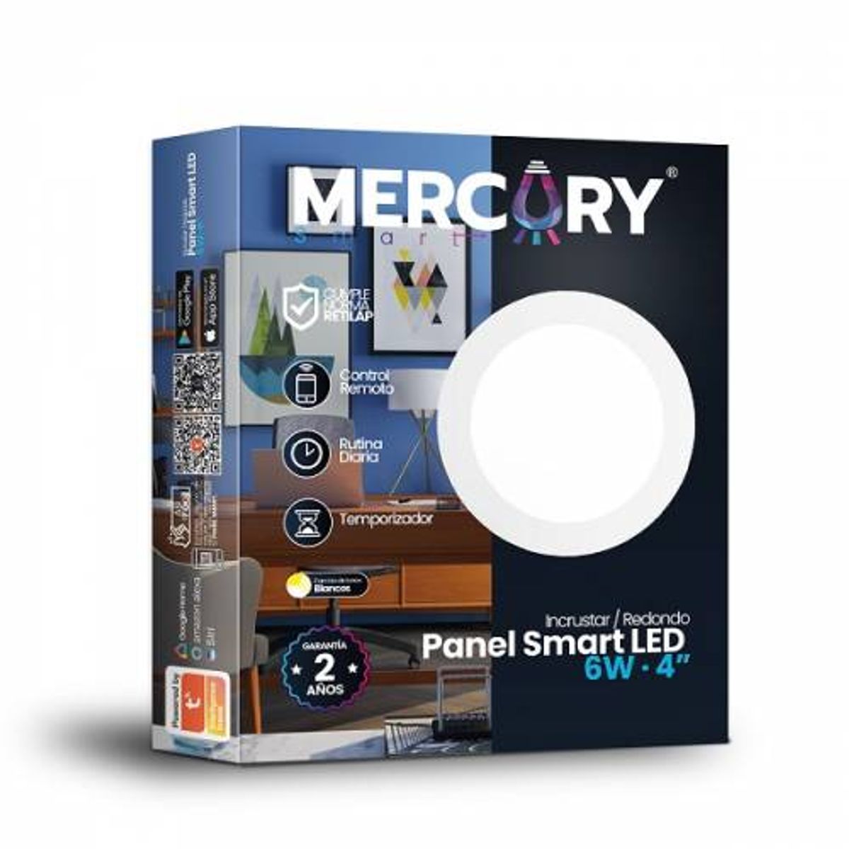 Panel LED Smart WIFI de incrustar