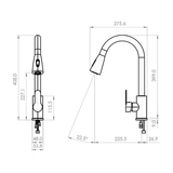 Llave Lavaplatos En Acero Inoxidable Con Manguera Satin