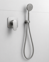 Mezclador Ducha Monocontrol Volare Gris Concreto