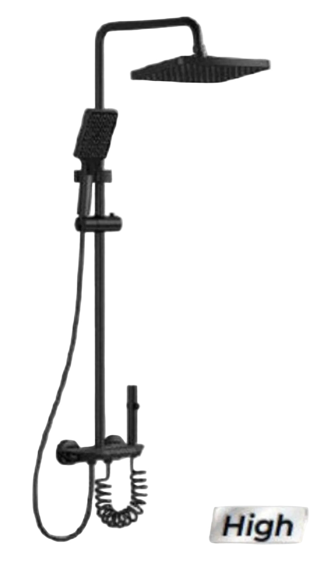 Columna De Ducha Multifuncional Digital Pianoforte Gris Concreto-Negro