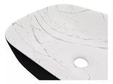 Lavamanos de Sobreponer En Ceramica Negro Mate Con Marmol