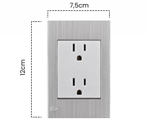 TOMA DOBLE POLO TIERRA MERCURY STAINLESS